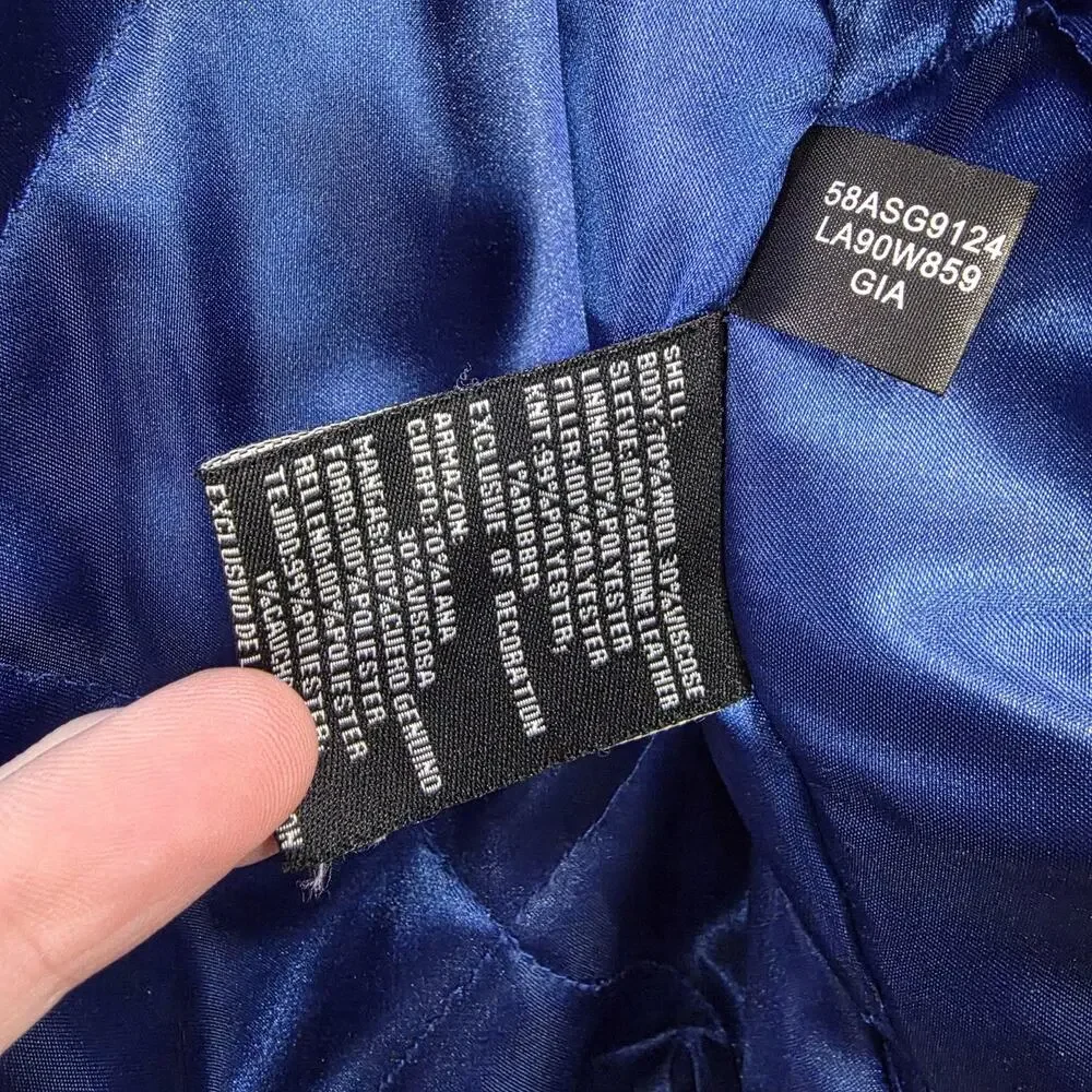 VTG New York Giants Jacket Mens 2XL Blue‎ NFL Football 3X Super Bowl Champions
